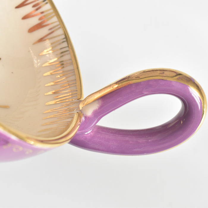 ヴィンテージコーヒーカップ＆ソーサー A.Dressinval ア.ドラサンヴァル パープル