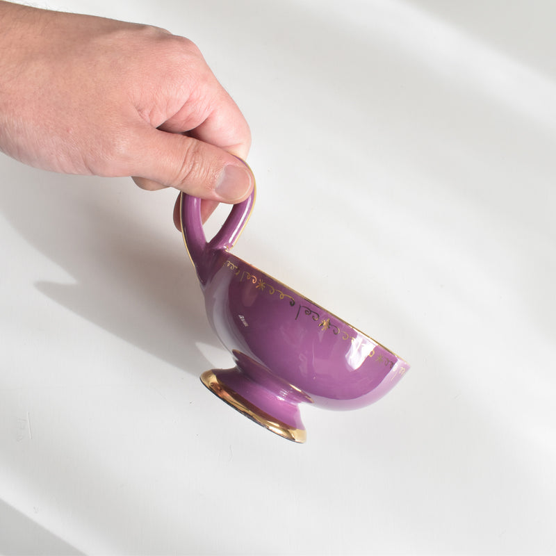 ヴィンテージコーヒーカップ＆ソーサー A.Dressinval ア.ドラサンヴァル パープル