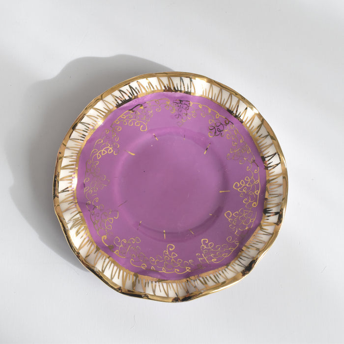 ヴィンテージコーヒーカップ＆ソーサー A.Dressinval ア.ドラサンヴァル パープル