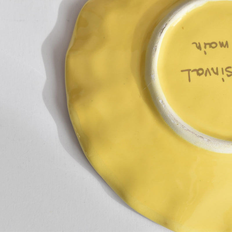 ヴィンテージコーヒーカップ＆ソーサー A.Dressinval ア.ドラサンヴァル イェロー A