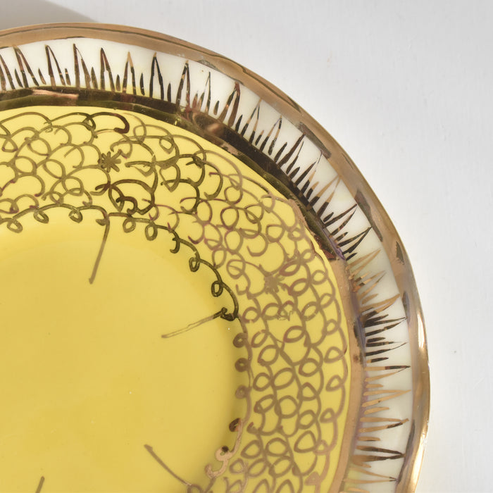 ヴィンテージコーヒーカップ＆ソーサー A.Dressinval ア.ドラサンヴァル イェロー A