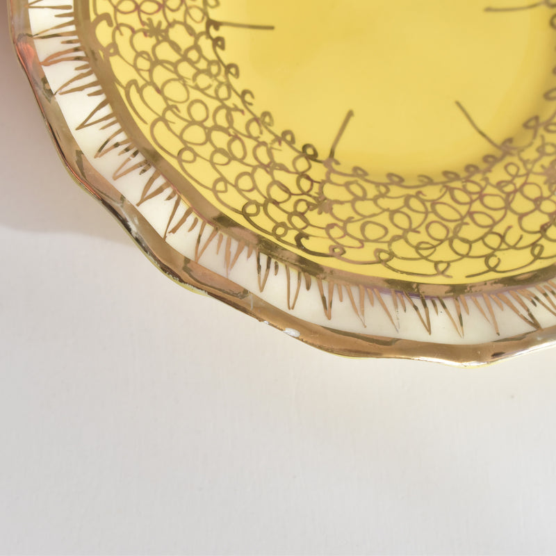 ヴィンテージコーヒーカップ＆ソーサー A.Dressinval ア.ドラサンヴァル イェロー A