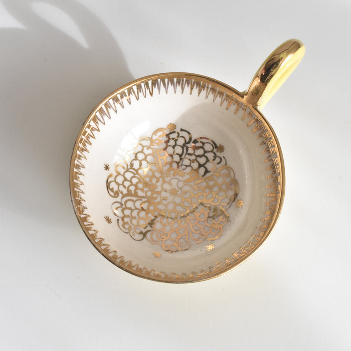 ヴィンテージコーヒーカップ＆ソーサー A.Dressinval ア.ドラサンヴァル イェロー A