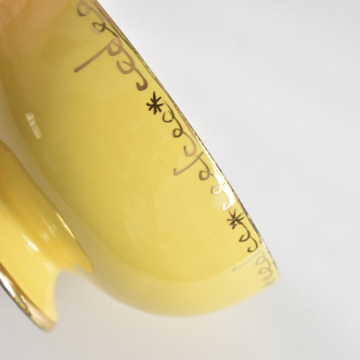 ヴィンテージコーヒーカップ＆ソーサー A.Dressinval ア.ドラサンヴァル イェロー A