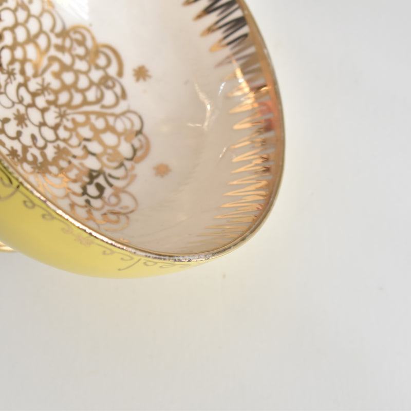 ヴィンテージコーヒーカップ＆ソーサー A.Dressinval ア.ドラサンヴァル イェロー A