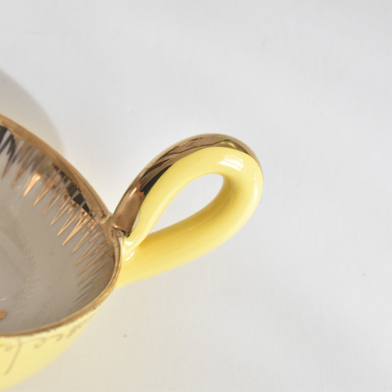 ヴィンテージコーヒーカップ＆ソーサー A.Dressinval ア.ドラサンヴァル イェロー A