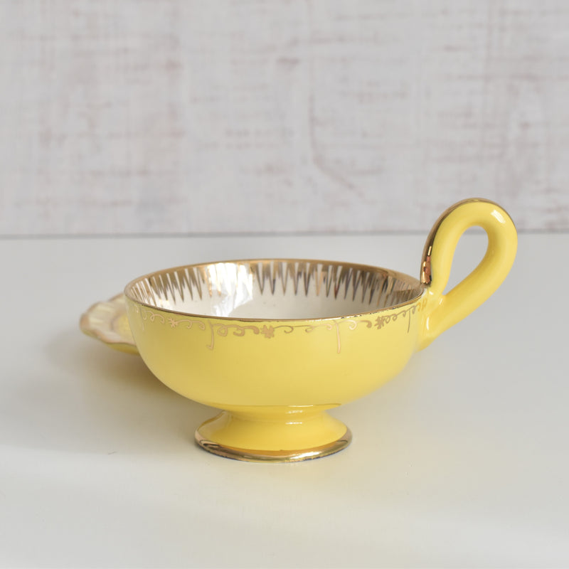 ヴィンテージコーヒーカップ＆ソーサー A.Dressinval ア.ドラサンヴァル イェロー A