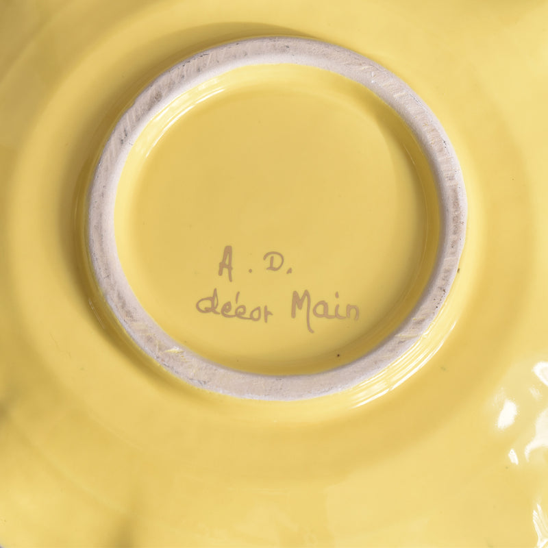 ヴィンテージコーヒーカップ＆ソーサー A.Dressinval ア.ドラサンヴァル イェロー B