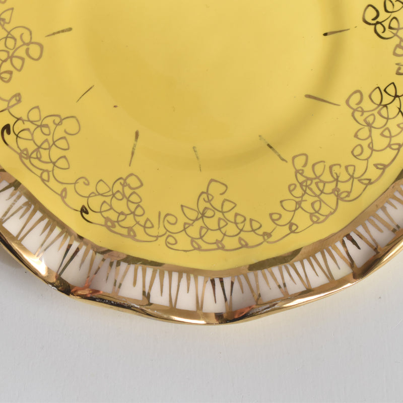 ヴィンテージコーヒーカップ＆ソーサー A.Dressinval ア.ドラサンヴァル イェロー B