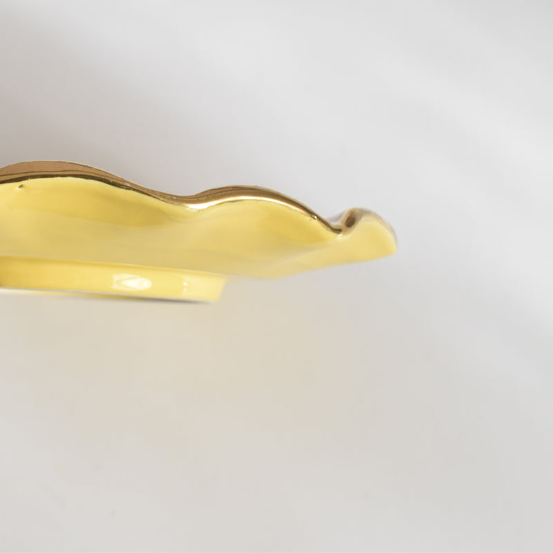 ヴィンテージコーヒーカップ＆ソーサー A.Dressinval ア.ドラサンヴァル イェロー B