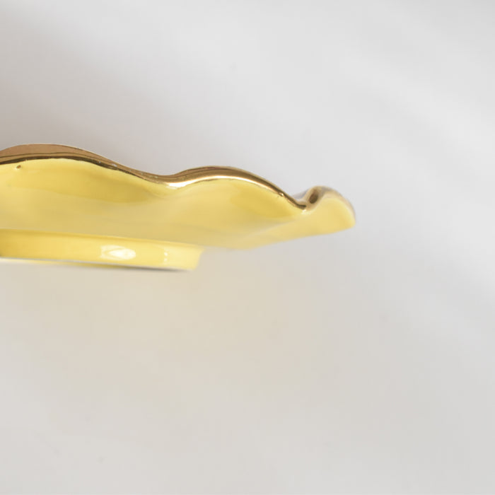 ヴィンテージコーヒーカップ＆ソーサー A.Dressinval ア.ドラサンヴァル イェロー B