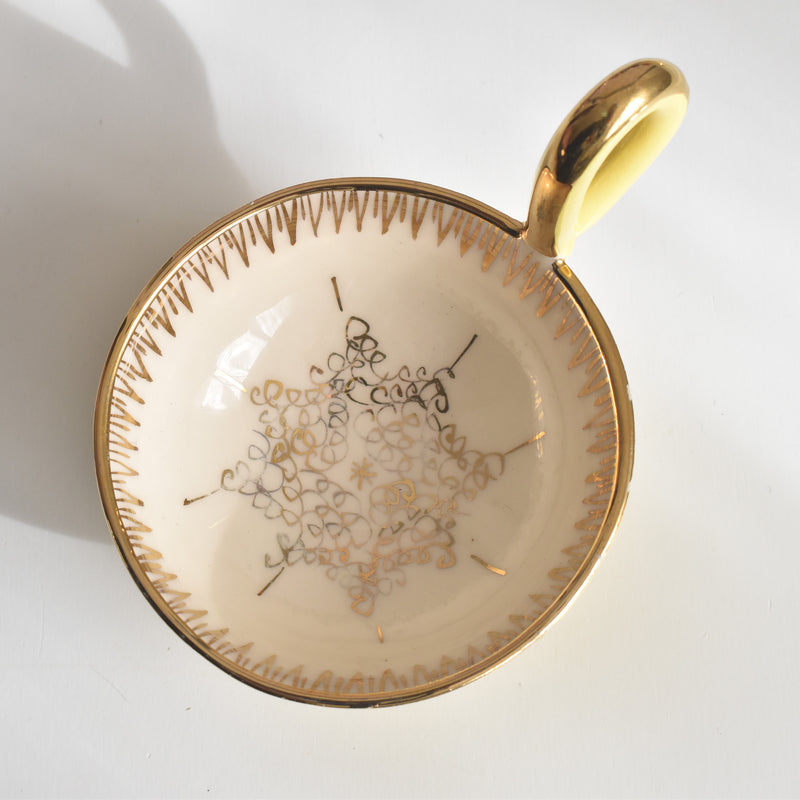 ヴィンテージコーヒーカップ＆ソーサー A.Dressinval ア.ドラサンヴァル イェロー B