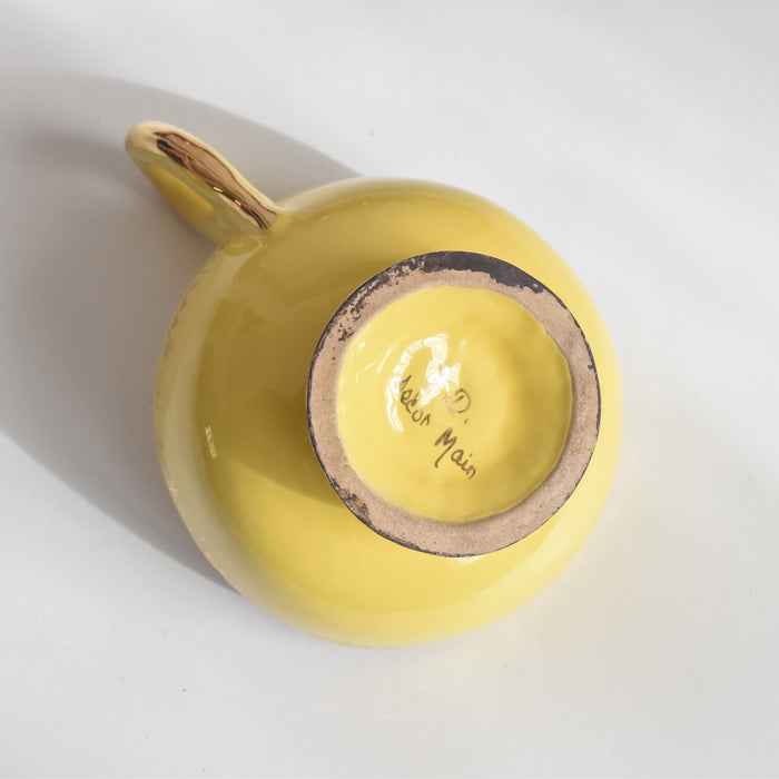 ヴィンテージコーヒーカップ＆ソーサー A.Dressinval ア.ドラサンヴァル イェロー B