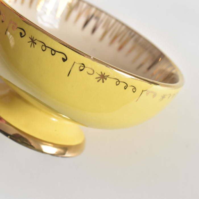 ヴィンテージコーヒーカップ＆ソーサー A.Dressinval ア.ドラサンヴァル イェロー B