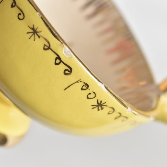 ヴィンテージコーヒーカップ＆ソーサー A.Dressinval ア.ドラサンヴァル イェロー B