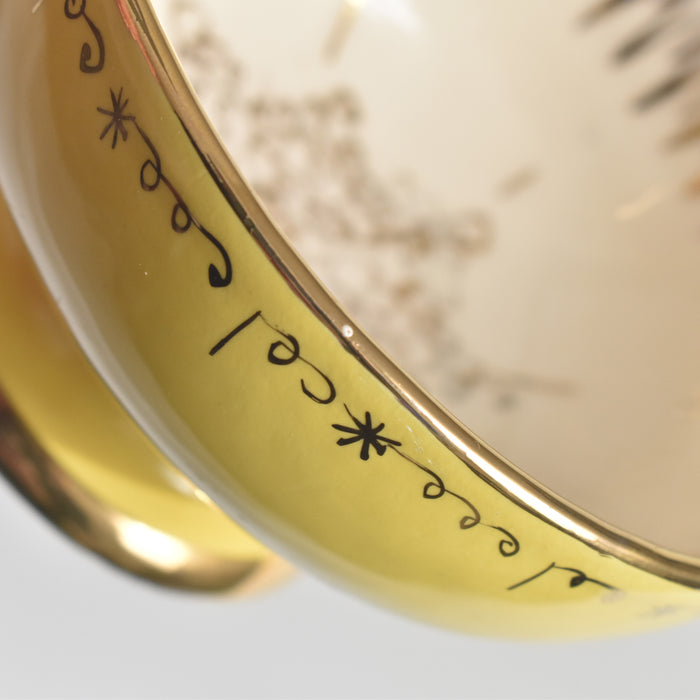 ヴィンテージコーヒーカップ＆ソーサー A.Dressinval ア.ドラサンヴァル イェロー B