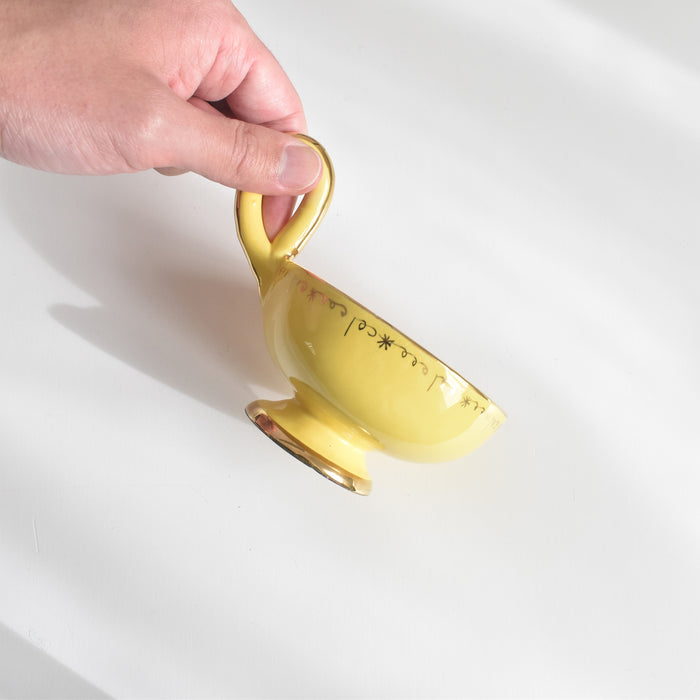 ヴィンテージコーヒーカップ＆ソーサー A.Dressinval ア.ドラサンヴァル イェロー B