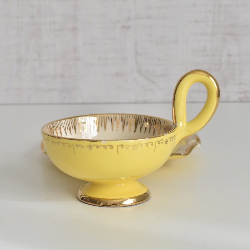 ヴィンテージコーヒーカップ＆ソーサー A.Dressinval ア.ドラサンヴァル イェロー B