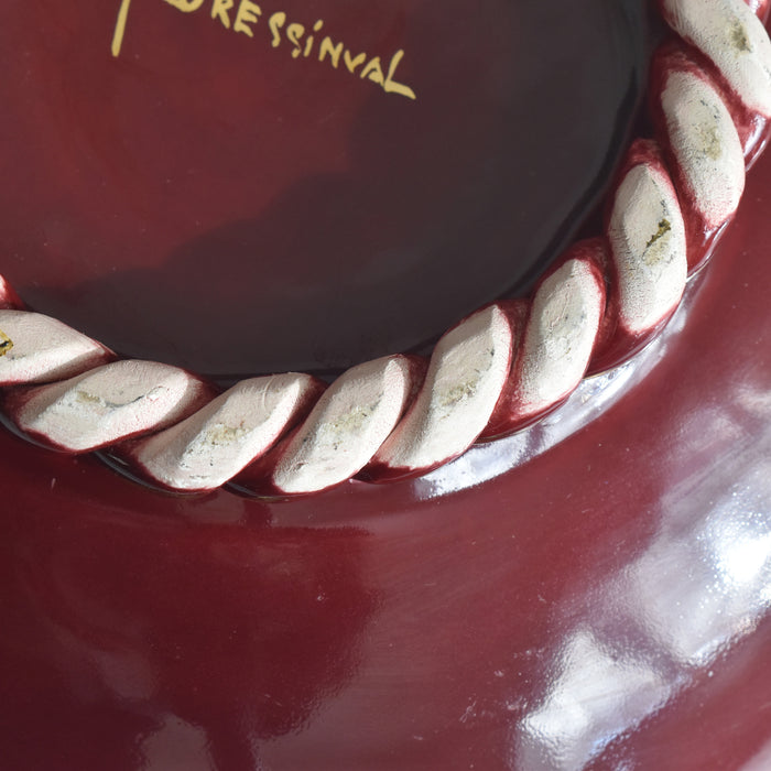 ヴィンテージサラダボウル A.Dressinval ア.ドラサンヴァル レッド