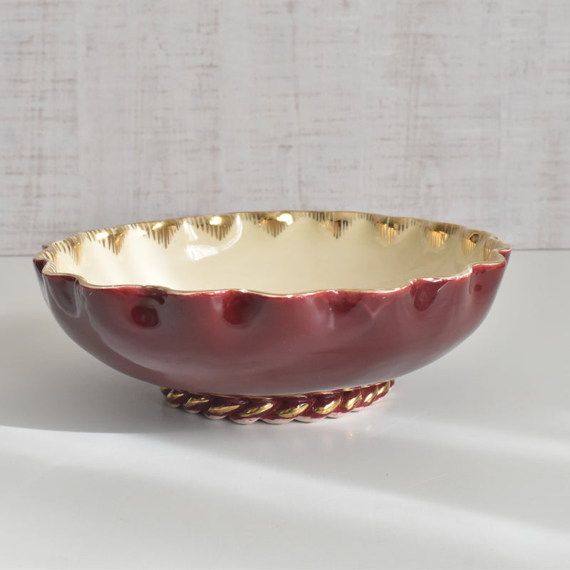 ヴィンテージサラダボウル A.Dressinval ア.ドラサンヴァル レッド