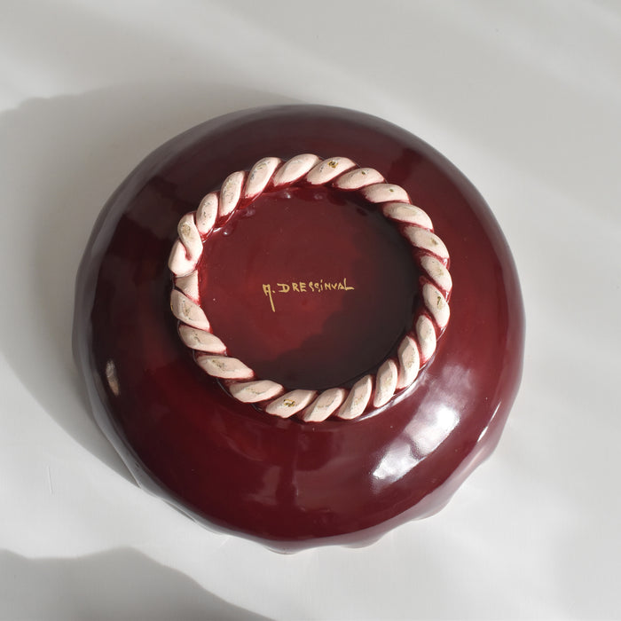ヴィンテージサラダボウル A.Dressinval ア.ドラサンヴァル レッド