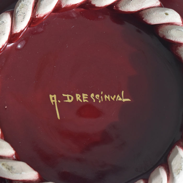 ヴィンテージサラダボウル A.Dressinval ア.ドラサンヴァル レッド