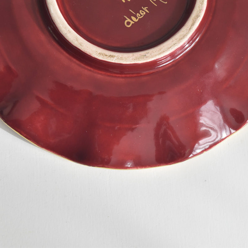 ヴィンテージ ソーサー A.Dressinval ア.ドラサンヴァル レッド