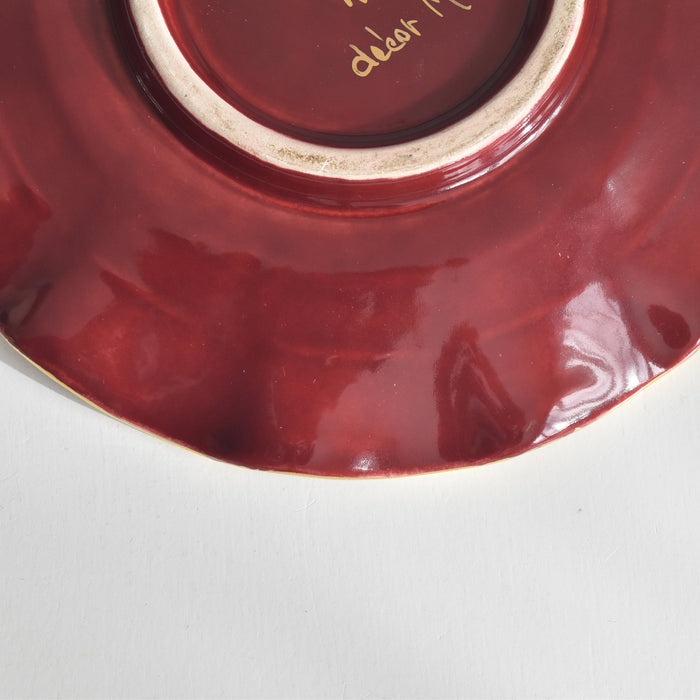 ヴィンテージ ソーサー A.Dressinval ア.ドラサンヴァル レッド