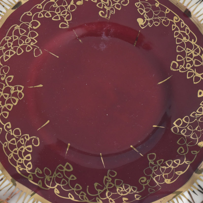 ヴィンテージ ソーサー A.Dressinval ア.ドラサンヴァル レッド