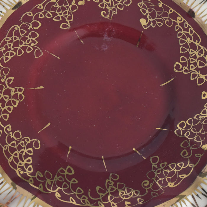 ヴィンテージ ソーサー A.Dressinval ア.ドラサンヴァル レッド