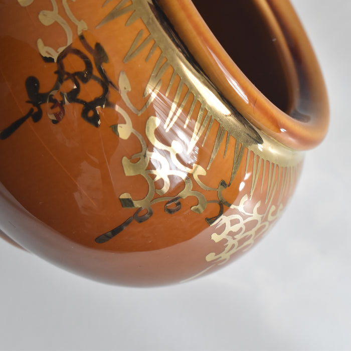 ヴィンテージシュガーポット A.Dressinval ア.ドラサンヴァル アンバー