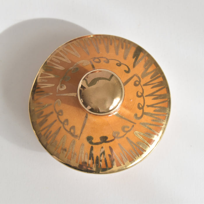 ヴィンテージシュガーポット A.Dressinval ア.ドラサンヴァル アンバー