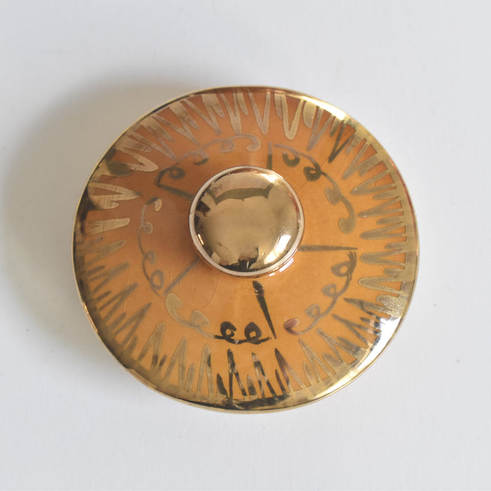 ヴィンテージシュガーポット A.Dressinval ア.ドラサンヴァル アンバー