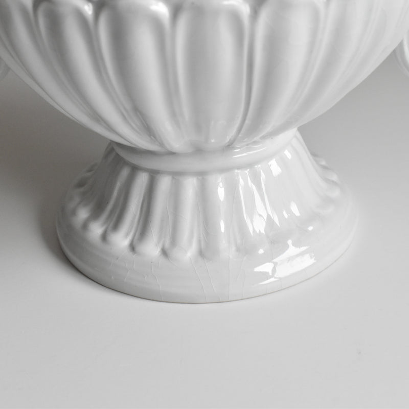 Vintage bonbonnière Faience Blanche