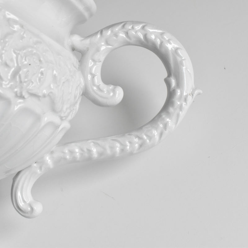 Vintage bonbonnière Faience Blanche