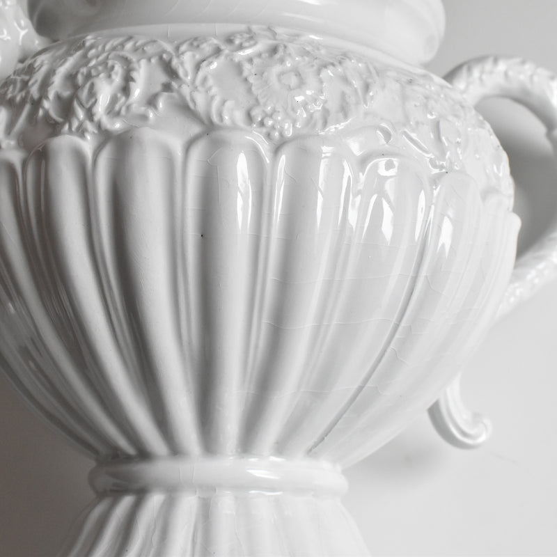 Vintage bonbonnière Faience Blanche