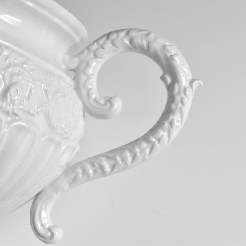 Vintage bonbonnière Faience Blanche