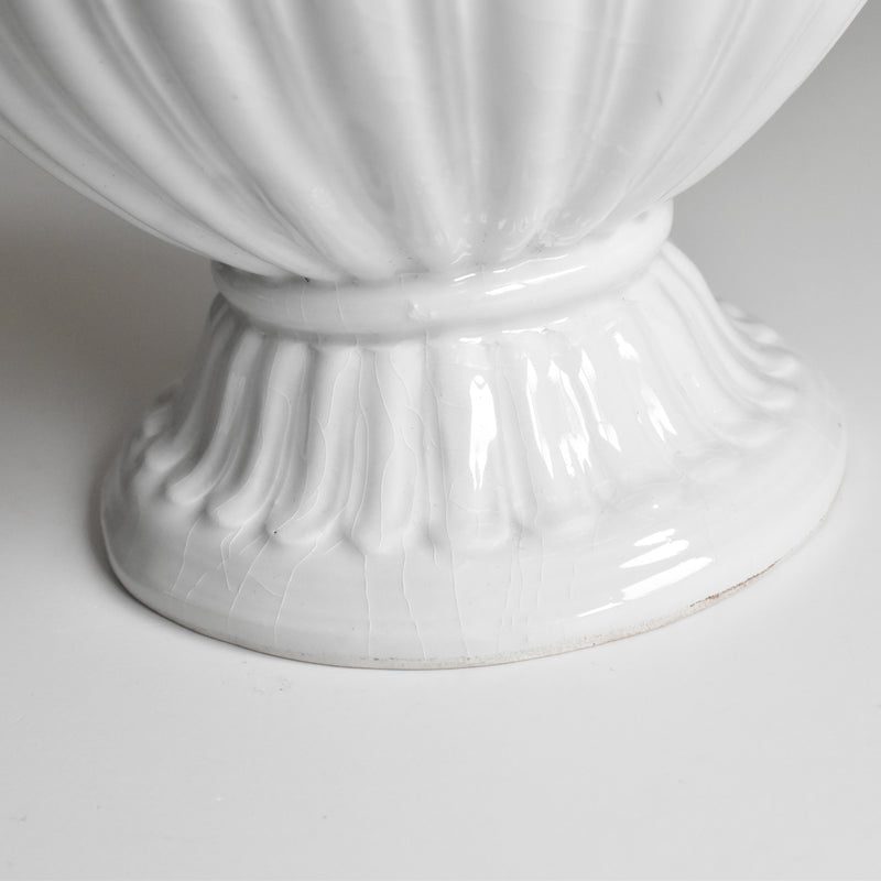 Vintage bonbonnière Faience Blanche
