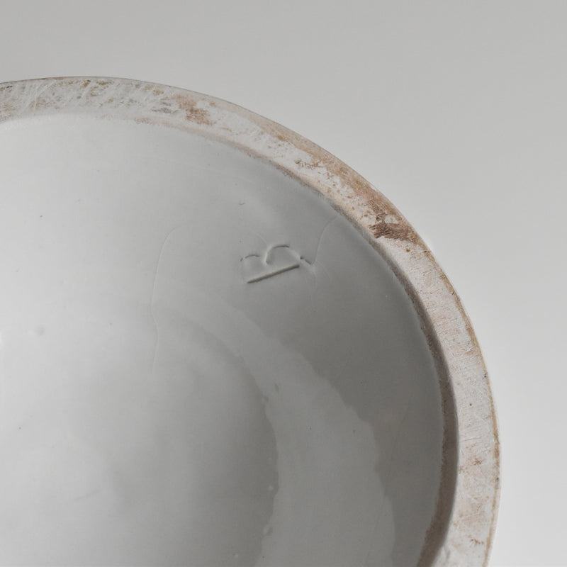 Vintage bonbonnière Faience Blanche