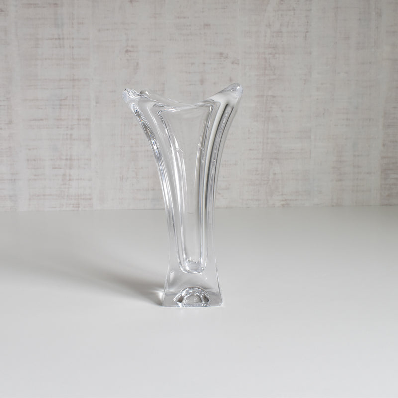 Vintage Crystal Glass Single Flower Vase Bayel A