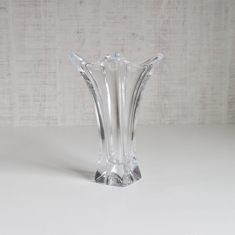 Vintage Crystal Glass Single Flower Vase Bayel A