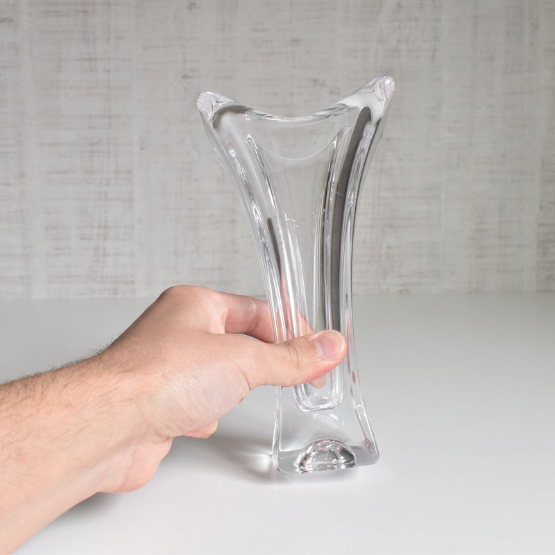 Vintage Crystal Glass Single Flower Vase Bayel A