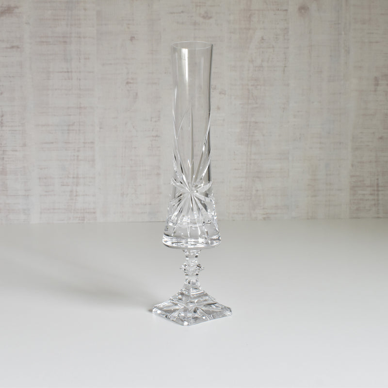 Vintage Crystal Glass Bud Vase Bayel B