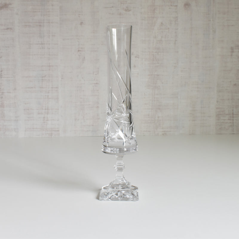 Vintage Crystal Glass Bud Vase Bayel B