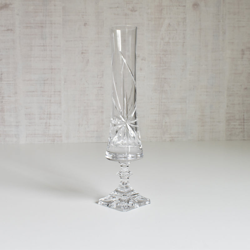 Vintage Crystal Glass Bud Vase Bayel B