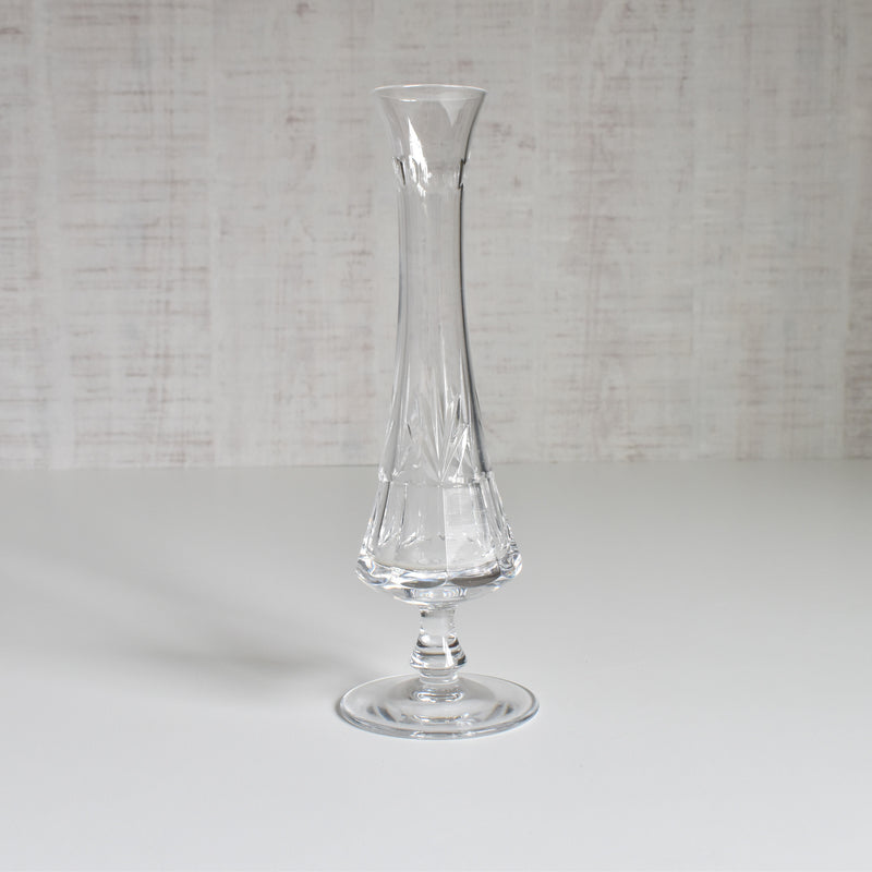 Vintage Crystal Glass Soliflore Vase, Sèvres