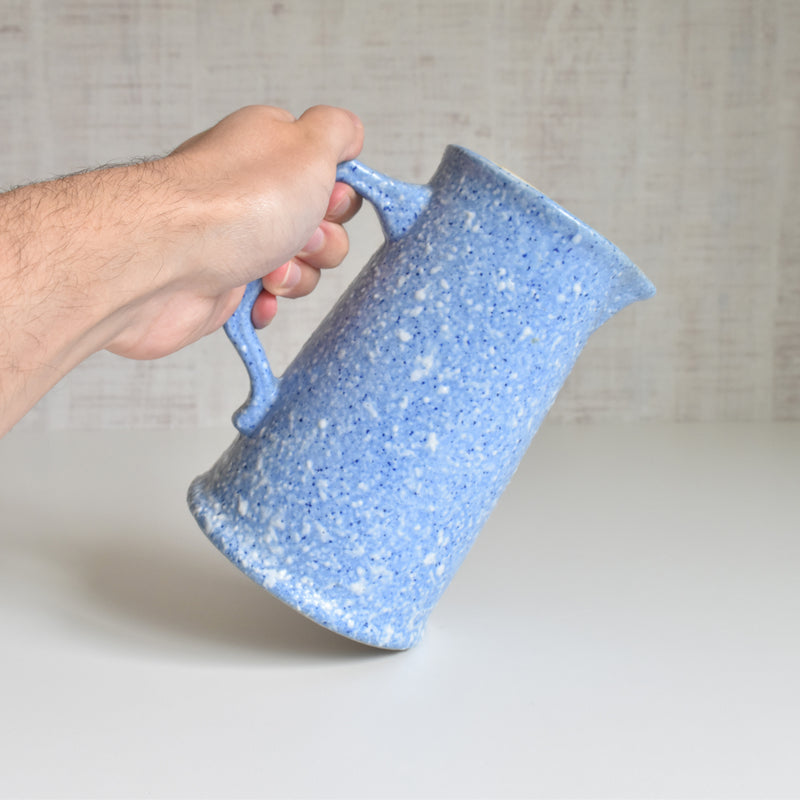 Vintage Pitcher Digoin Blue