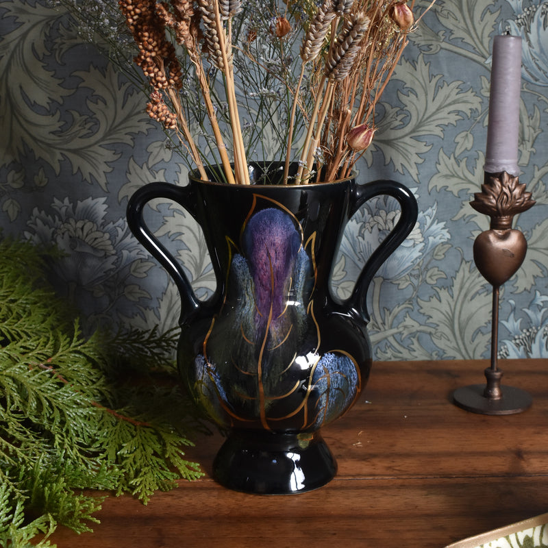 Vintage Flower Vase, Digoin & Sarreguemines Crazillor A