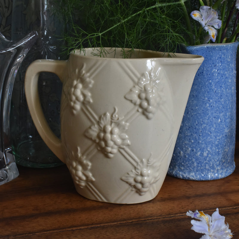 Vintage Pitcher, Digoin & Sarreguemines 7304 Crème