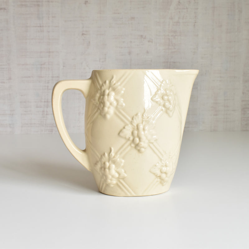 Vintage Pitcher, Digoin & Sarreguemines 7304 Crème